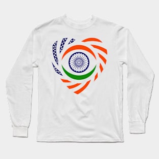 Indian American Multinational Patriot Flag (Heart) Long Sleeve T-Shirt